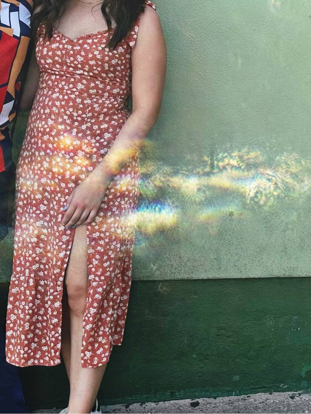 Abercrombie tie strap floral midi dress - Picture 2 of 7